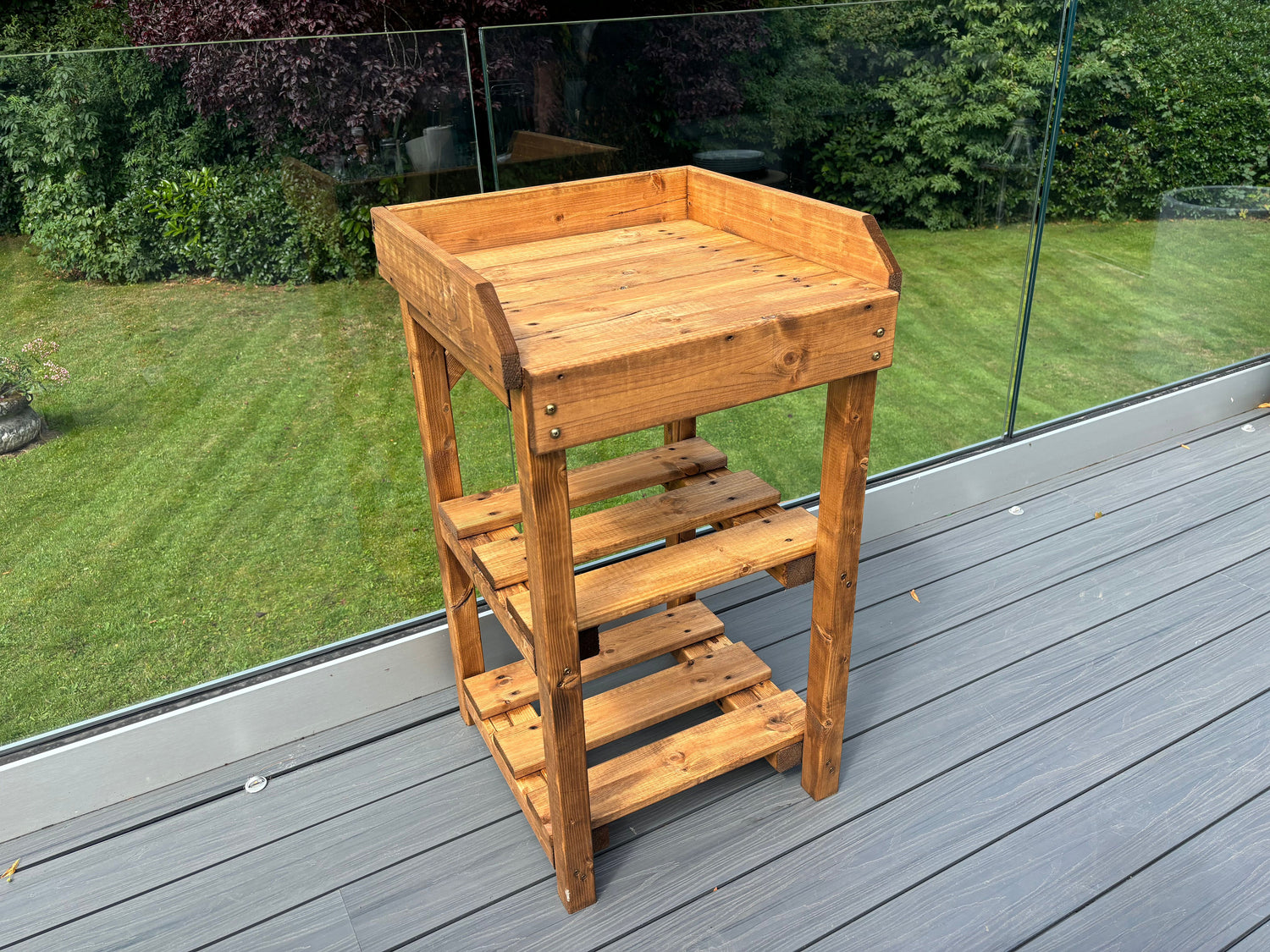 Charles Taylor Deluxe Davenport Utility/BBQ Wooden Table – Hayes Garden ...