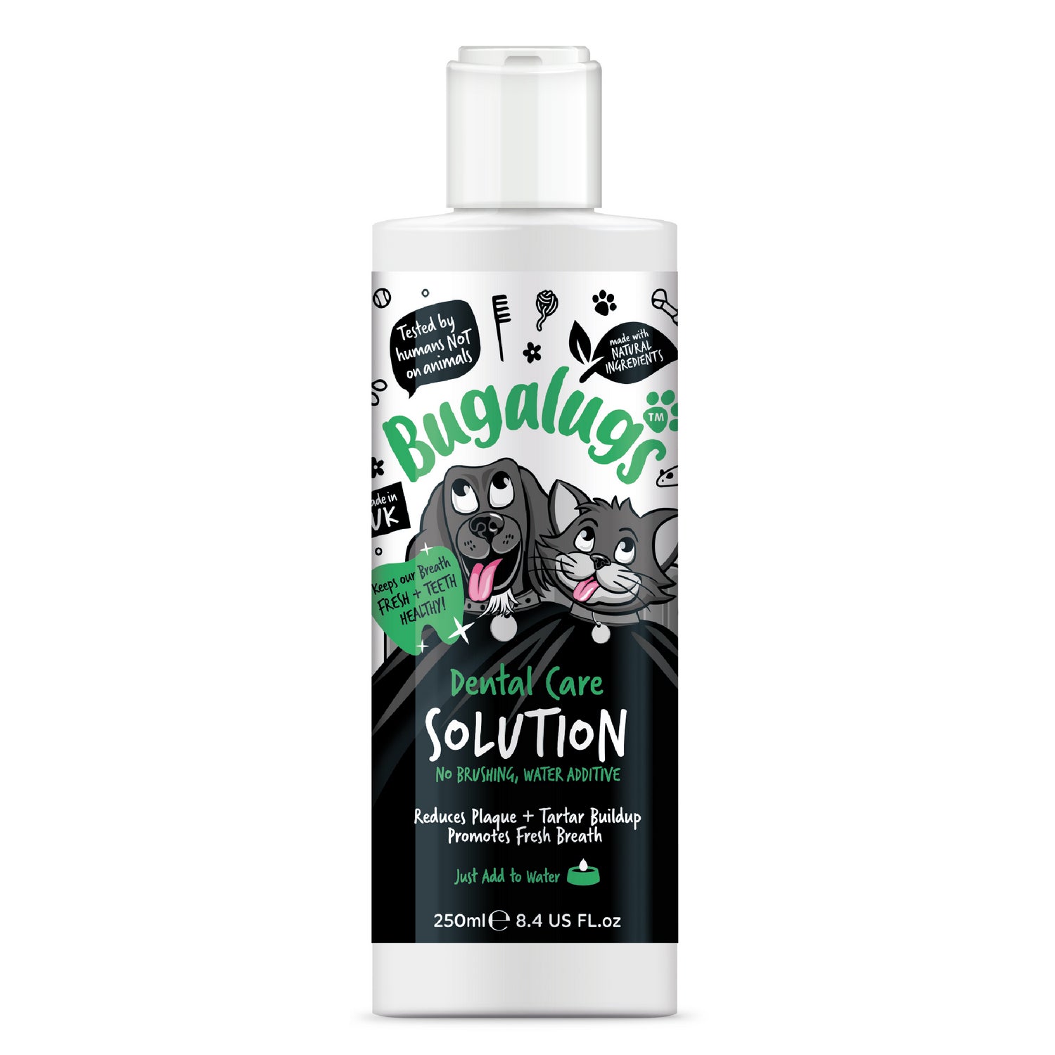 Bugalugs Dental Solution 250ml Dog Cat Secondary images_Front.jpg