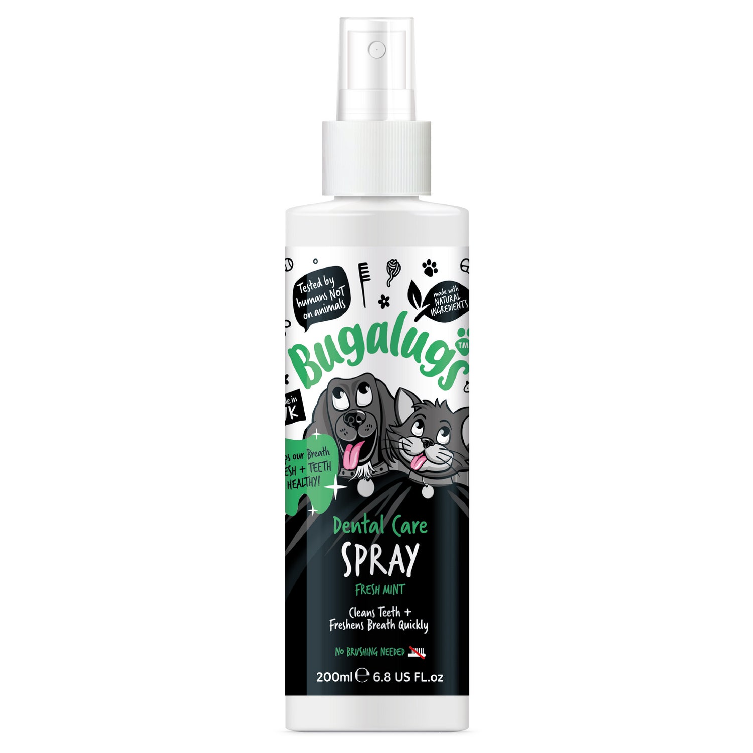 Bugalugs Dental Spray 200ml Dog Cat Secondary images_Front.jpg