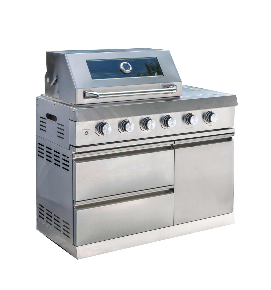 Norfolk Grills Absolute Pro Outdoor Kitchen 4 Burner Gas BBQ With Frid ...