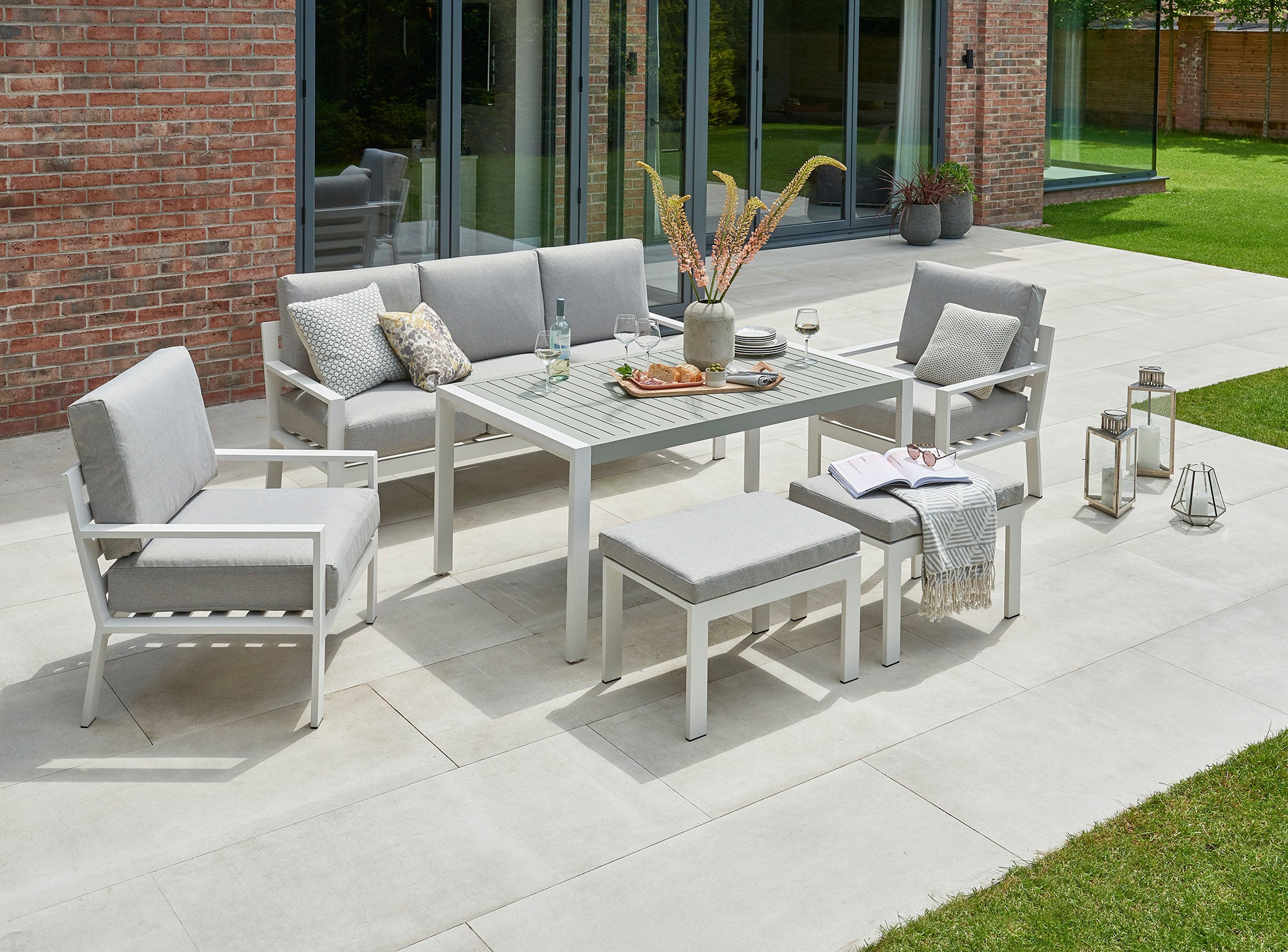 Titchwell grey corner lounging set sale