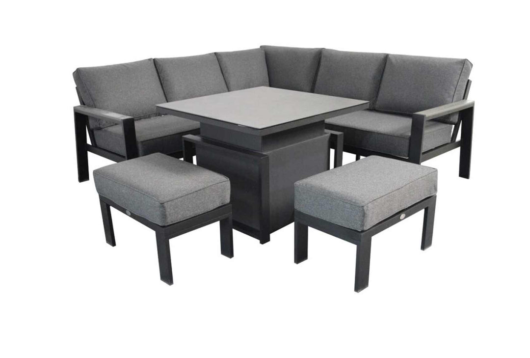 Supremo Livorno Mini Modular Garden Corner Sofa Set with 90cm Square A ...