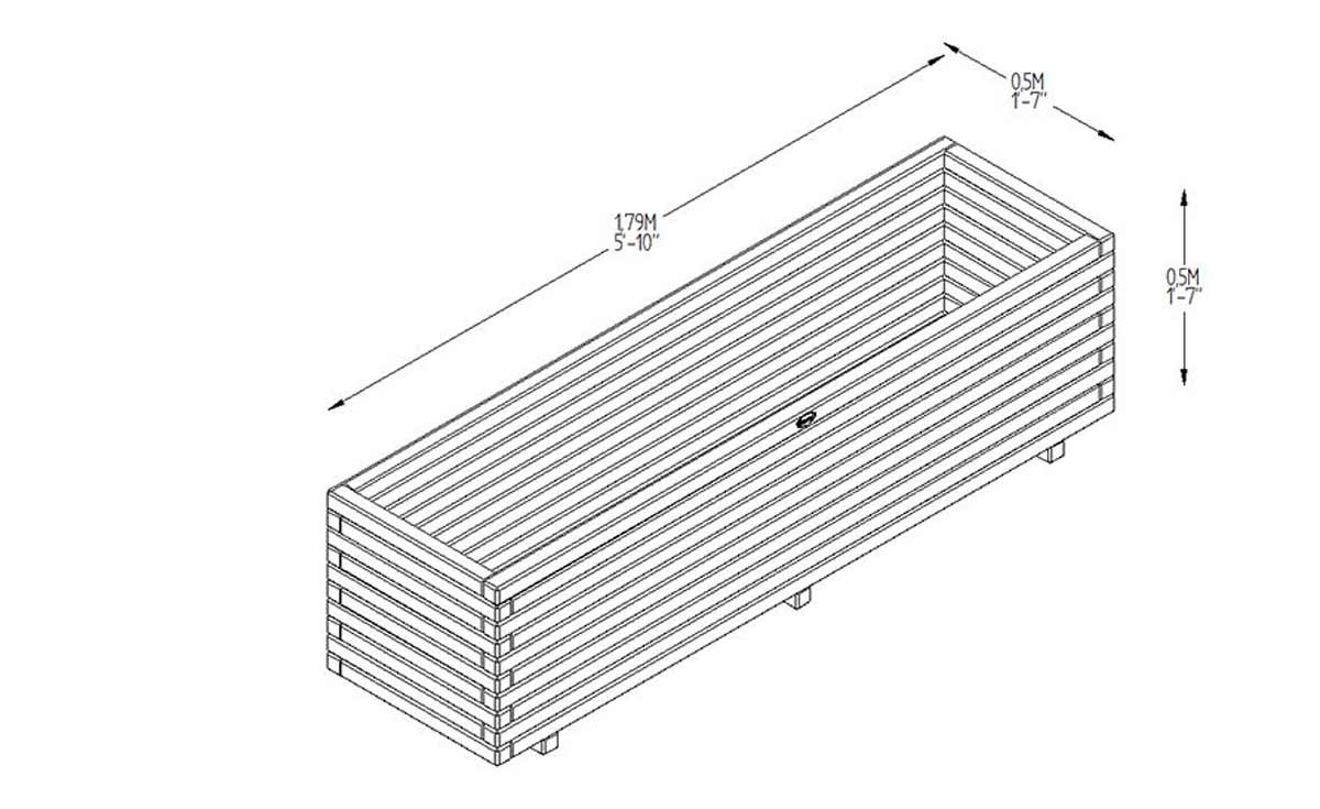 Forest Garden Wooden Lomello Planter – Hayes Garden World