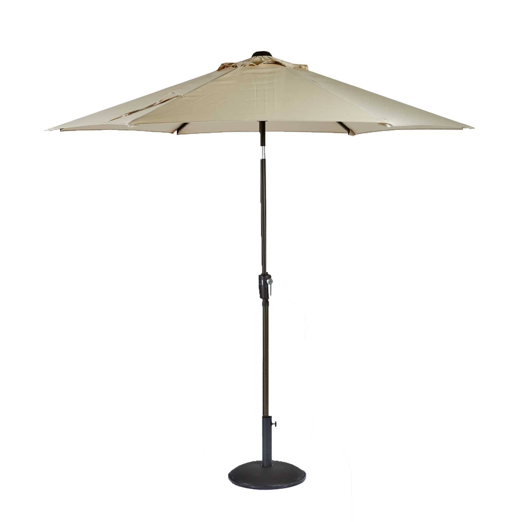 Supremo Riviera 3m Round Aluminium Crank & Tilt Deluxe Parasol - Almon ...