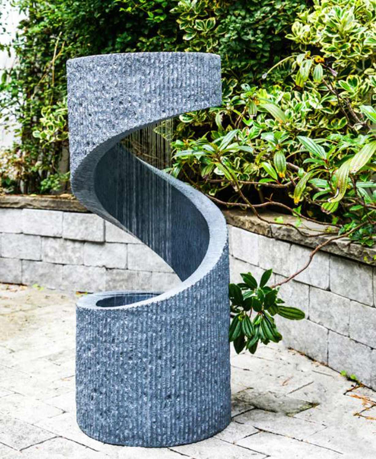 Ivyline Outdoor H82 x W35cm Spiral Water Feature - Cement – Hayes ...